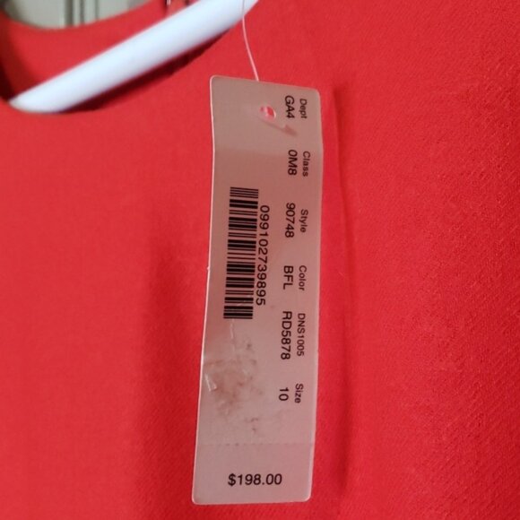 NWT J. Crew red wool blend shift dress with pockets size 10 - Picture 6 of 8